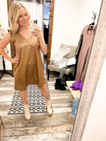 Erica Faux Leather Ruffle Sleeve Dress