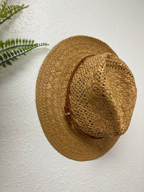 Brown Belt Straw Hat