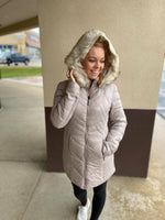 Kelly Faux Fur-Lined Quilted Coat