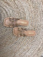 Amisha Clear Studded Sandals