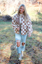 Checkered Sherpa Jacket