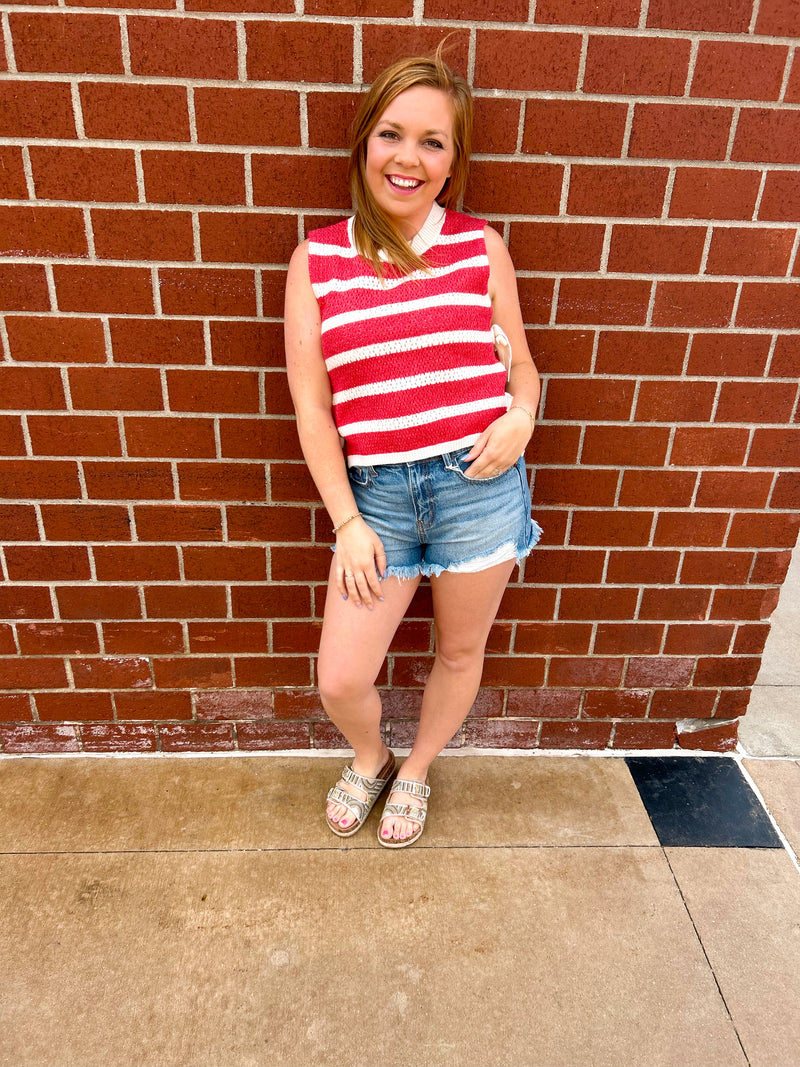 Striped Bow Tie Tank
