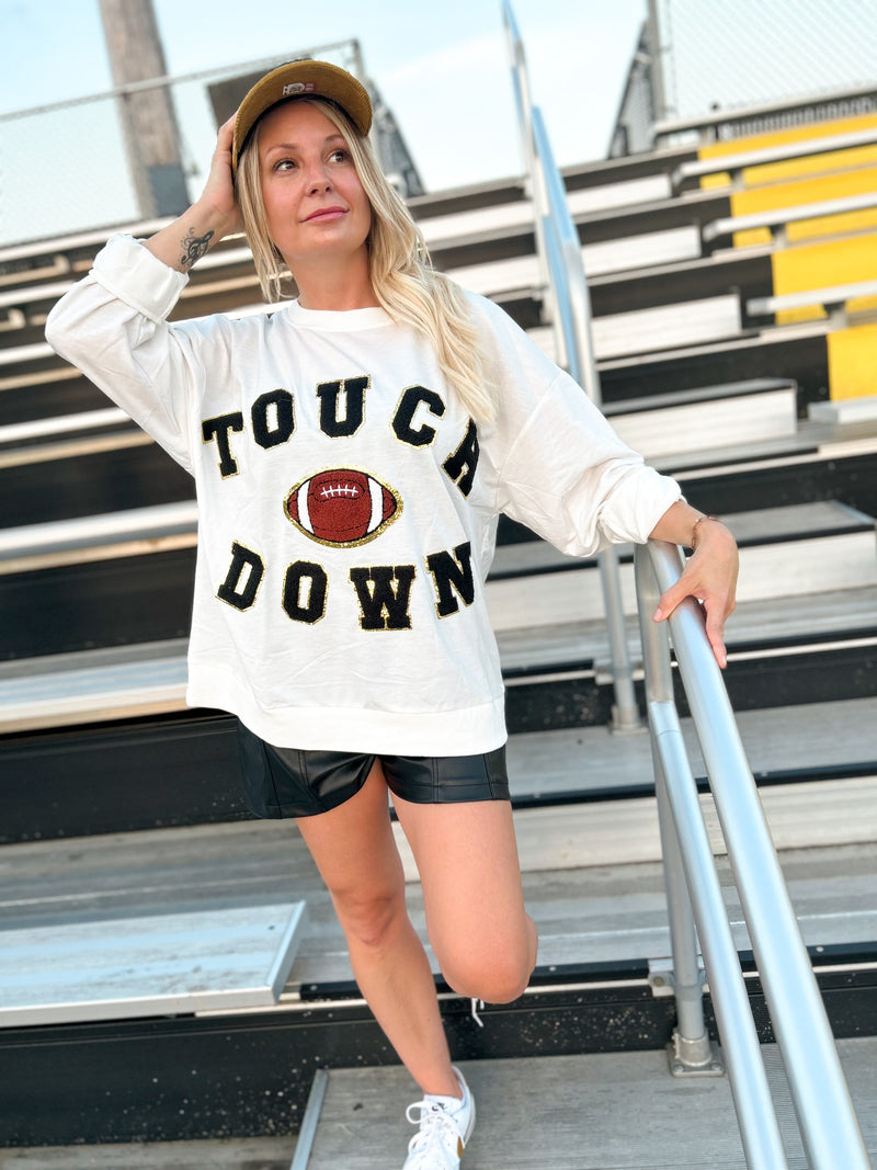 Touchdown Letter Patches Long Sleeve