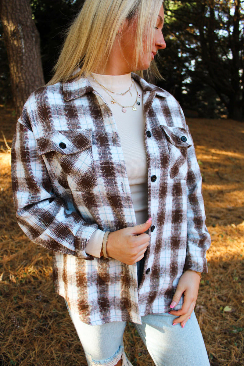 Oversized Plaid Button Up