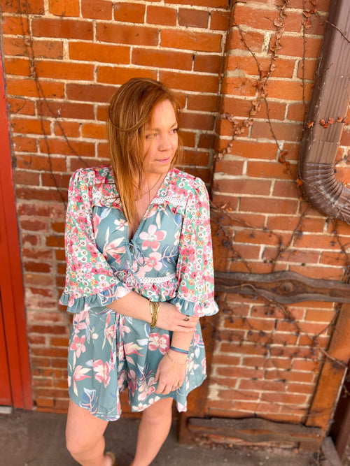 Sade Mixed Floral Romper