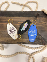 Motel key chains