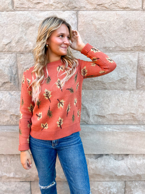 Maple Leaves Pattern Sweater