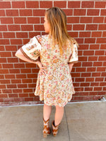 Boho Woven Floral Printed Dress