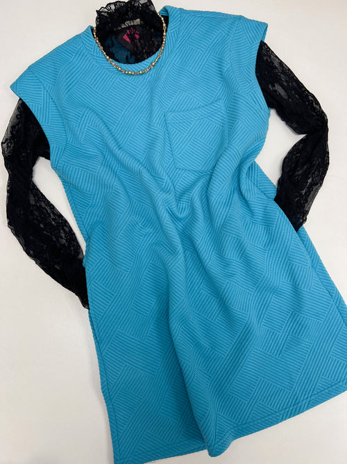 entro sport t-shirt dress in blue