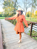 Memphis Rustic Dress with Ruching Detail