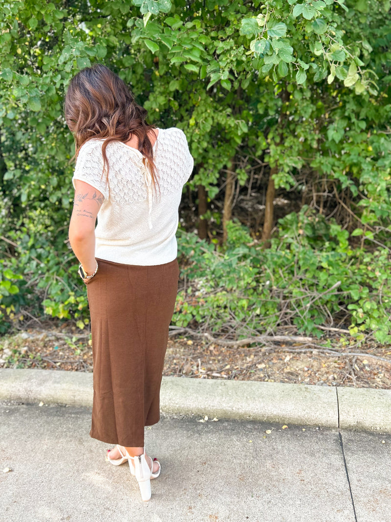 Cybil Brushed Textured Skirt