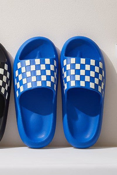 Non Slip Checkered Slides