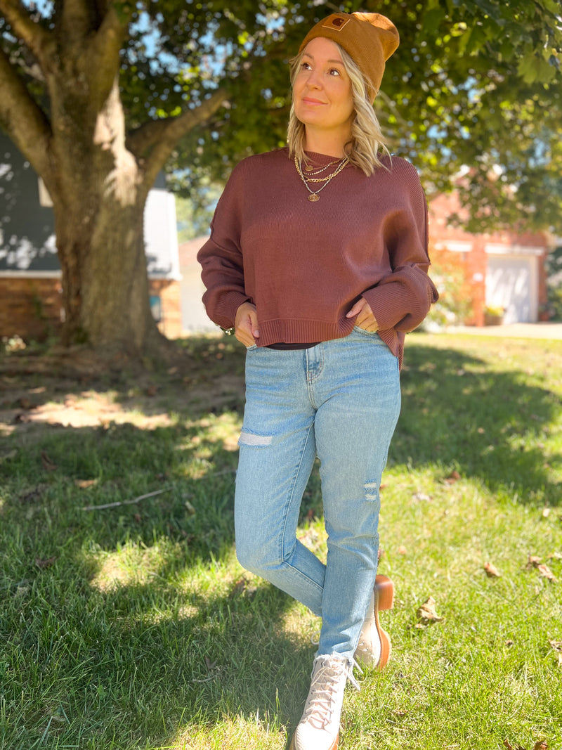 Cara Relaxed Crew Neck Sweater