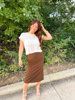 Cybil Brushed Textured Skirt