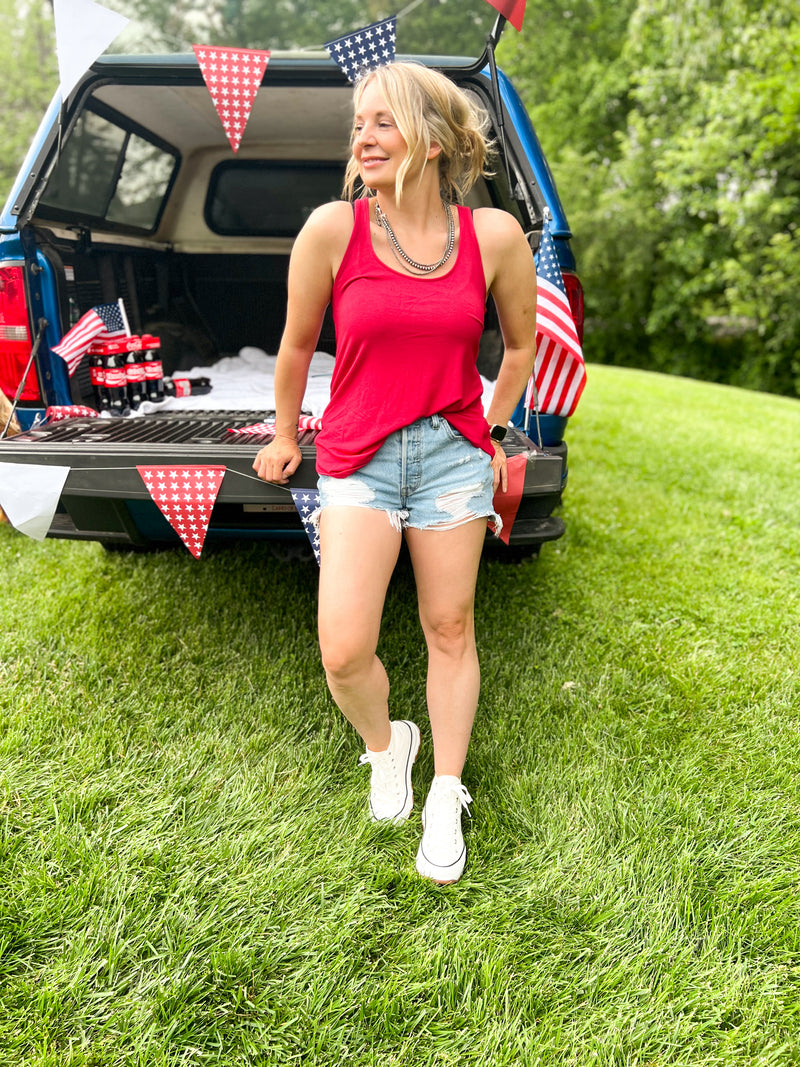 Rounded Hemline Tank Top