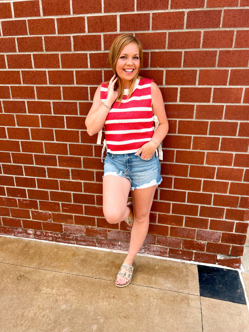 Striped Bow Tie Tank