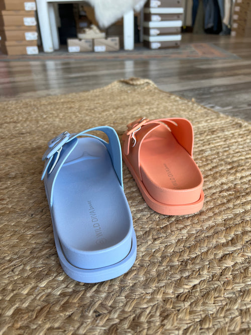 Candy Color Buckle Sandals