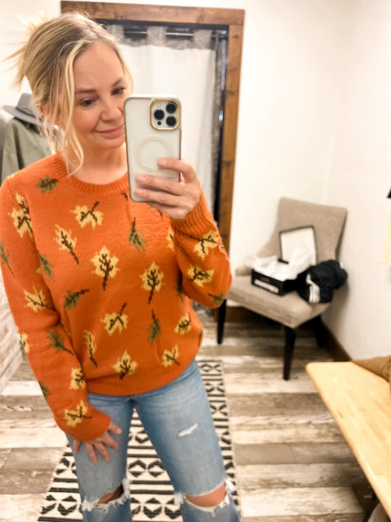 Maple Leaves Pattern Sweater