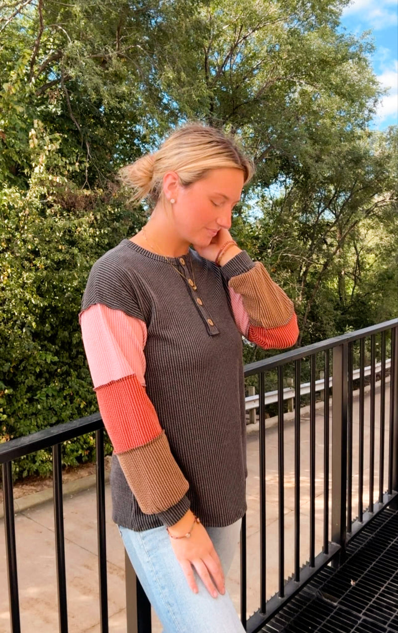 Freida Colorblock Long Sleeve