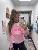 Puff Paint Heart Eyes Sweatshirt