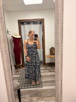 Floral Damask Bow Detail Dress