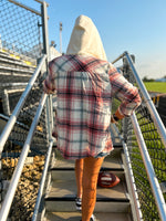 Plaid Button Down with Hoodie