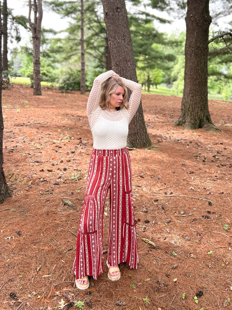 white long sleeve dot lace mesh top 