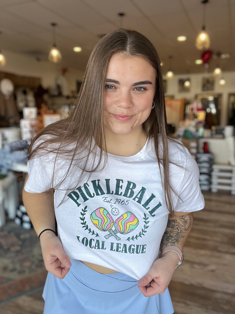 Pickleball Local League Crop Tee