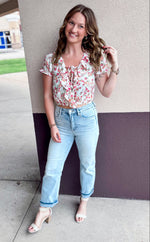 Sunshine Floral Cropped Blouse