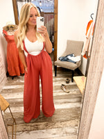 All the Way Up Wide Leg Pant Overalls