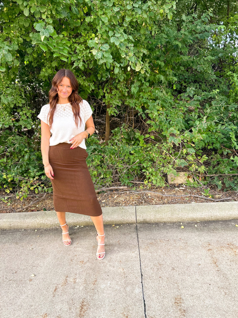 Cybil Brushed Textured Skirt