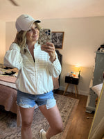 Harriet Contrast Striped Bomber Jackett