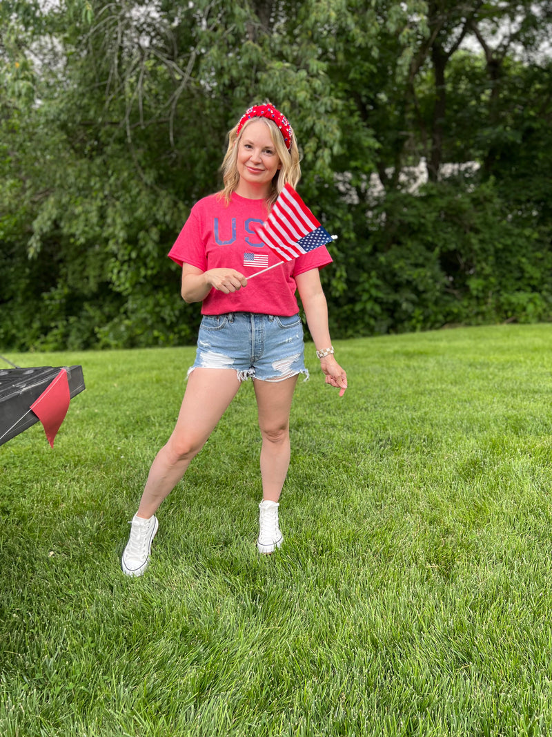 USA Flag Graphic T-shirt