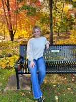 Brinley Bishop Sleeve Pheasant Knit Top