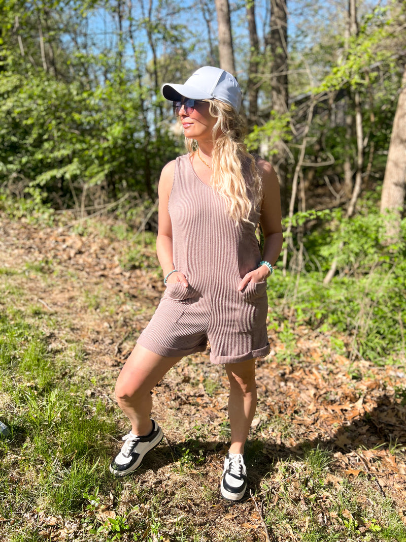 Mary Jane Ribbed Romper