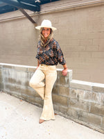 Florence Dolman Long Sleeve Floral Blouse