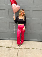 Tilly Hot Pink Satin Pants