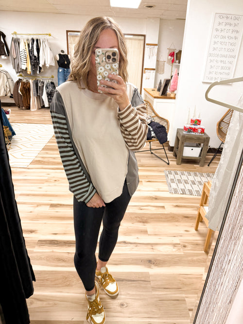 Isabel Color Block Doiman Sleeve Top