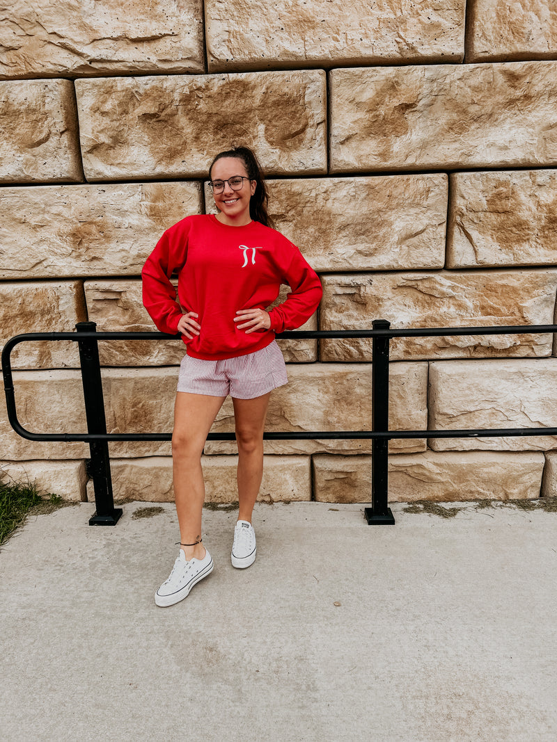 On Game Day we wear Red Crewneck
