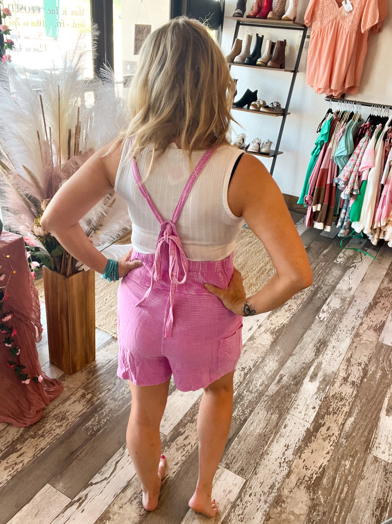 Ambrosia Double Gauze Tie Back Romper