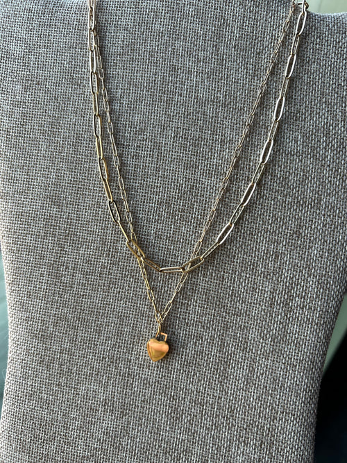 18K Stainless Steel Gold Layered necklace
