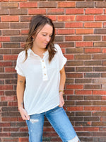 Savannah Button Cuffed Short Sleeve