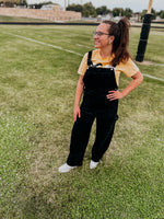 Black Corduroy Overalls
