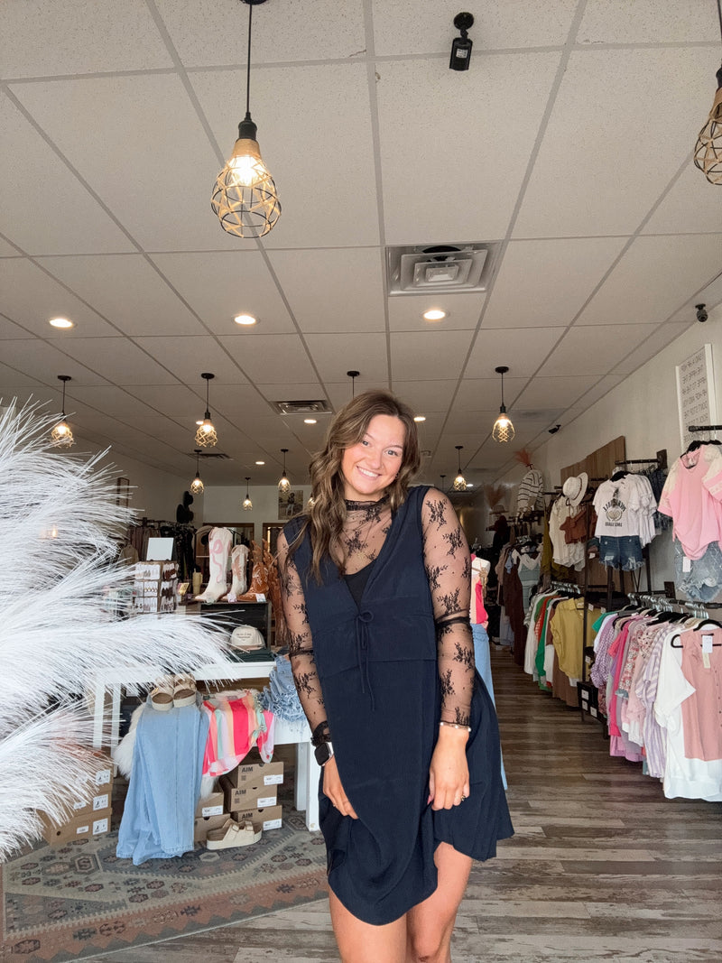 Sandy Sleeveless Drawstring Waist Dress