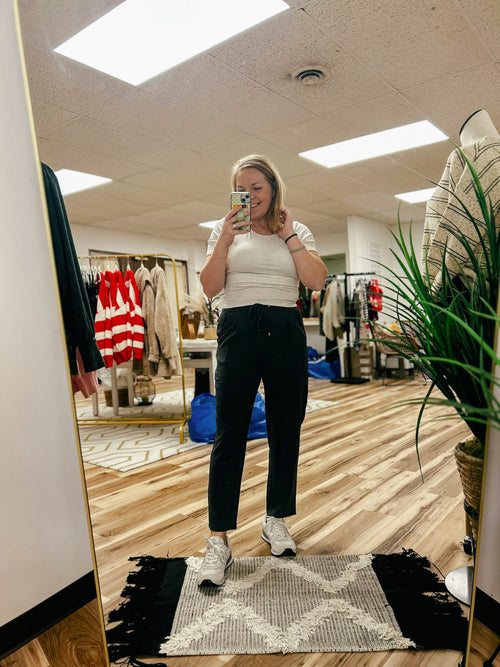 Seraphine Drawstring Elastic Waist Woven Pants