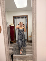 Floral Damask Bow Detail Dress