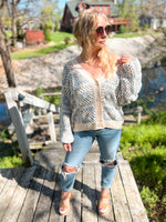 Roxanna Crochet Oversized Cardigan