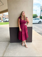 April Flutter Sleeve Maxi Dress