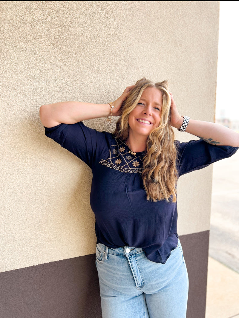Paige Floral Embroidered Blouse
