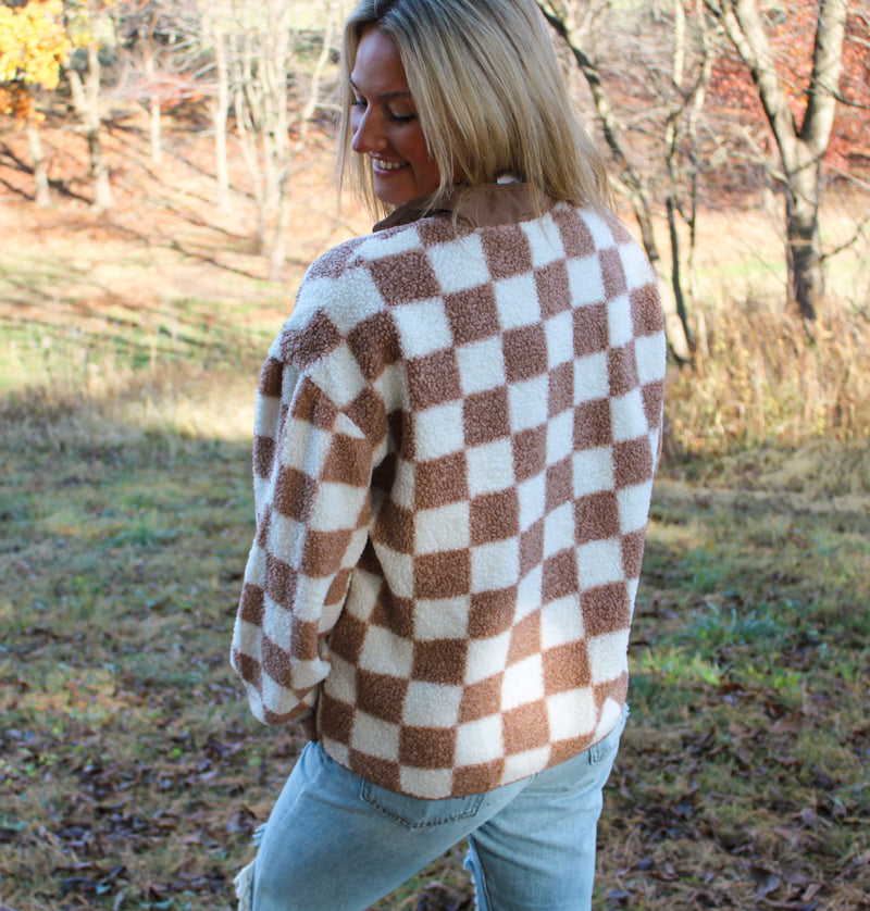 Checkered Sherpa Jacket